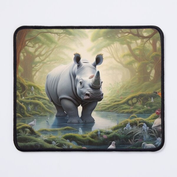 Item preview, Rhino living in a fantasy forest designed and sold by Josejuju.