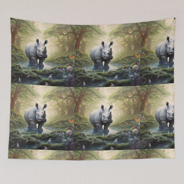 Item preview, Rhino living in a fantasy forest designed and sold by Josejuju.