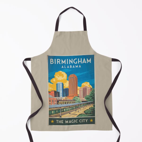 Item preview, Birmingham Alabama Travel Art Vintage designed and sold by KrisSidDesigns.