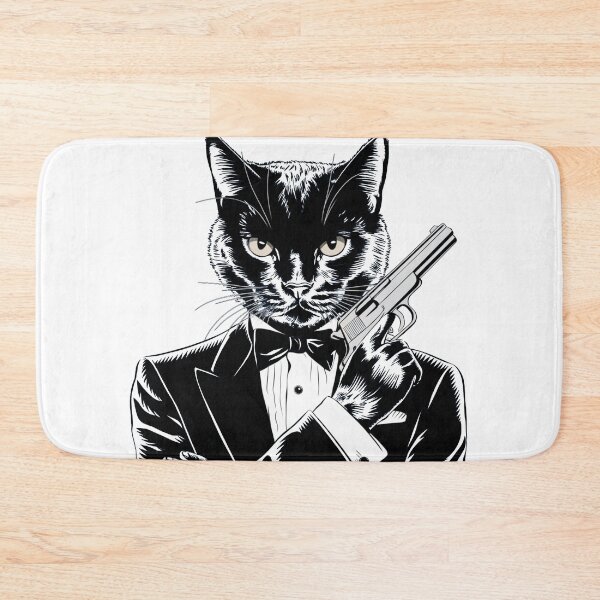 Item preview, Special cat agent wearing suit and bow tie designed and sold by LostForSpace.