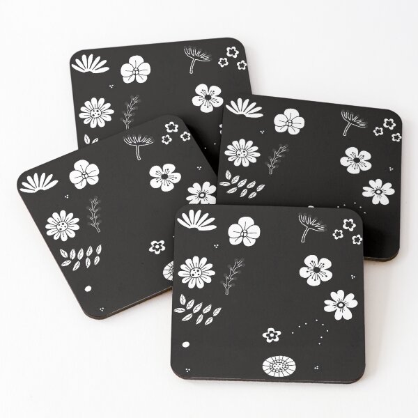 Item preview, Pretty black floral pattern designed and sold by Jamildesign.