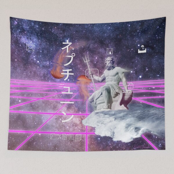 Item preview, Vaporwave Neptune / Poseidon - Collage space aesthetic retro designed and sold by UbeInk.