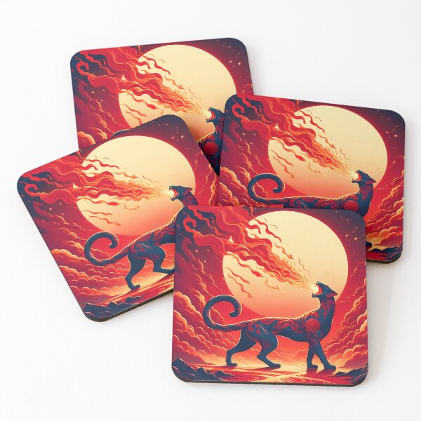 Item preview, Fire Lava Jaguar Breathing Fire, Ai Generated Art  designed and sold by ACC .