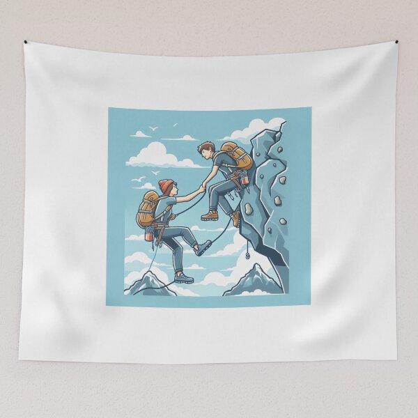 Item preview, Hiking couple on Honeymoon Diaries  designed and sold by vectorillus.