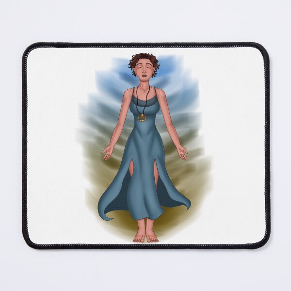 Item preview, Wicce with closed eyes wearing a blue dress designed and sold by AssortedDrawings.