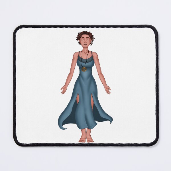 Item preview, Wicce with closed eyes wearing a blue dress nb designed and sold by AssortedDrawings.