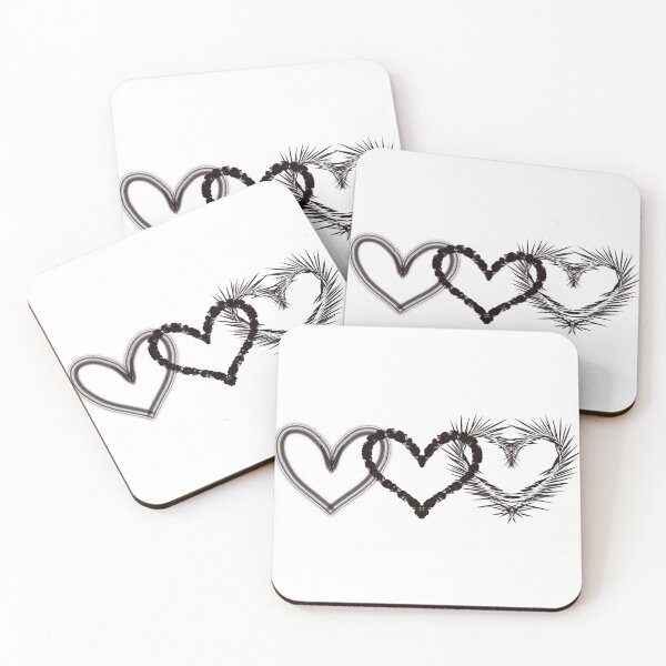 Item preview, Three textured hearts. Composition designed and sold by ZorianArt.