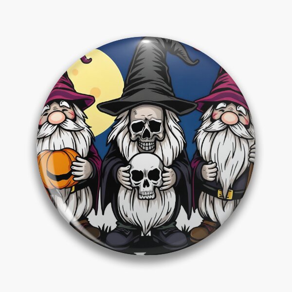 Item preview, Gnomey Halloween three spooky gnomes designed and sold by kjp-design.