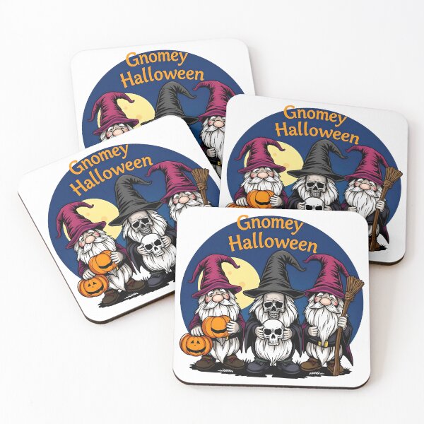 Item preview, Gnomey Halloween three spooky gnomes designed and sold by kjp-design.