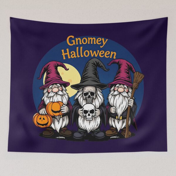 Item preview, Gnomey Halloween three spooky gnomes designed and sold by kjp-design.