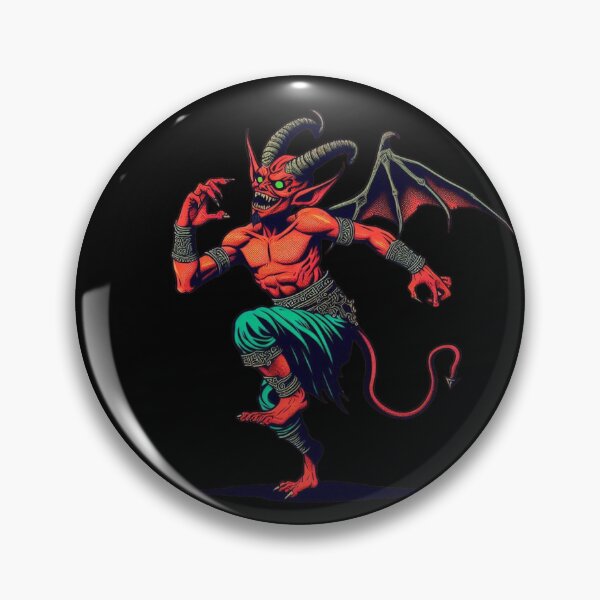 Item preview, Dancing Demon Devil Imp Halloween Metal Goth designed and sold by SpicyGingerTees.
