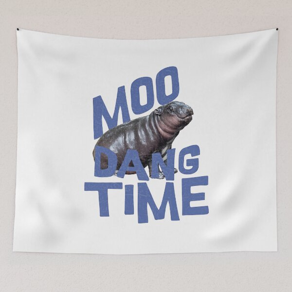 Item preview, Moo Dengs Time Cute Hippo Baby Bouncy Pock designed and sold by No11DigitalArt.