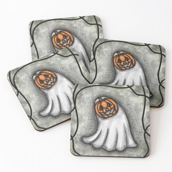Item preview, Ghost in pumpkin costume designed and sold by Aileen-Lights.