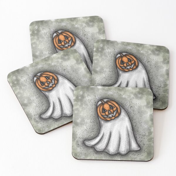 Item preview, Ghost in pumpkin costume designed and sold by Aileen-Lights.