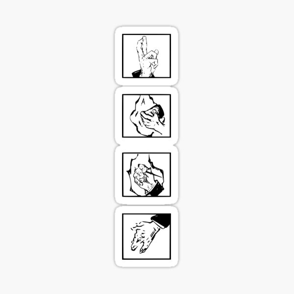 jjk hand sign Sticker