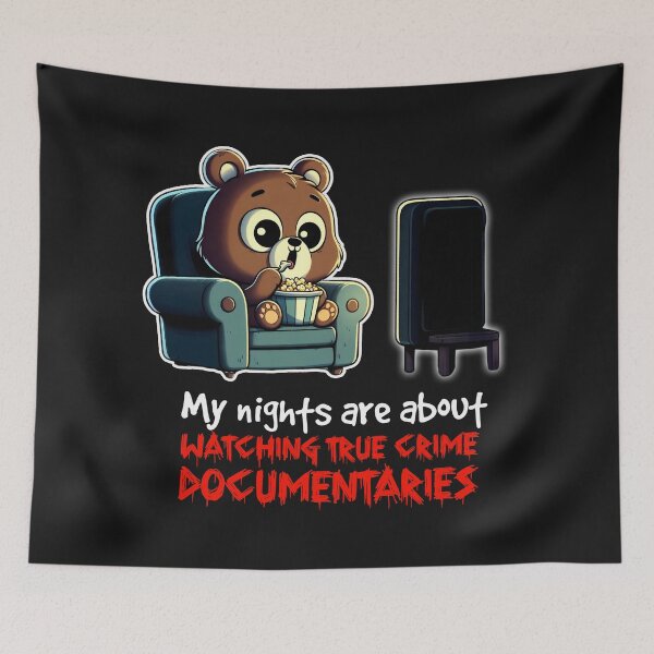 Item preview, Watching True Crime Documentaries  designed and sold by TeddybearClub.