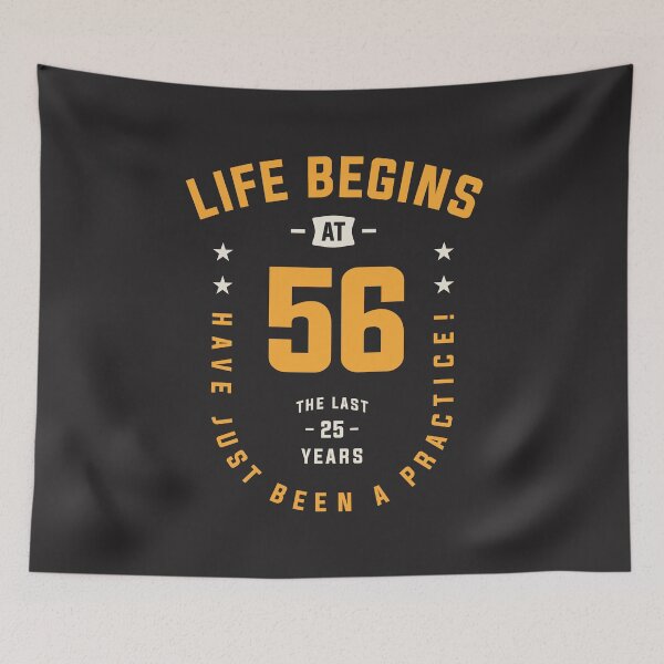 Item preview, Life Begins at 56 - 56th Birthday designed and sold by cidolopez.