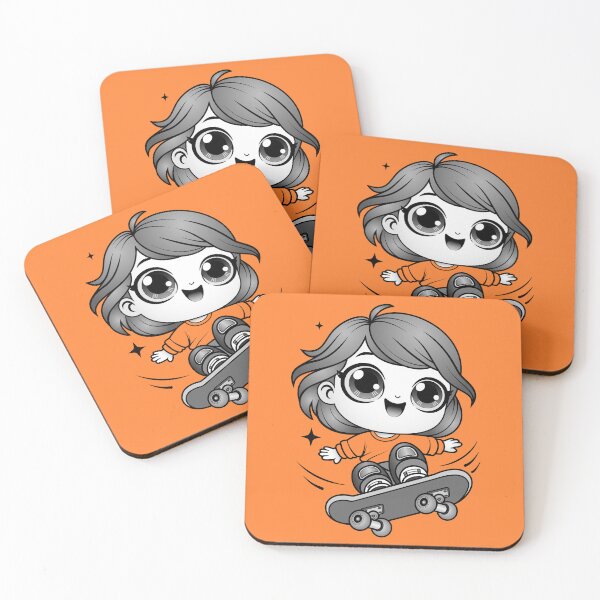 Item preview, Kawaii Girl Skateboard Rider designed and sold by ITSAGIRLSWORLD2.