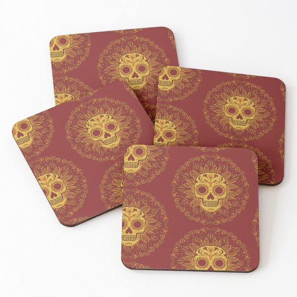 Item preview, A vibrant and abstract sugar and flower skull Calavera designed and sold by RAZ1995.