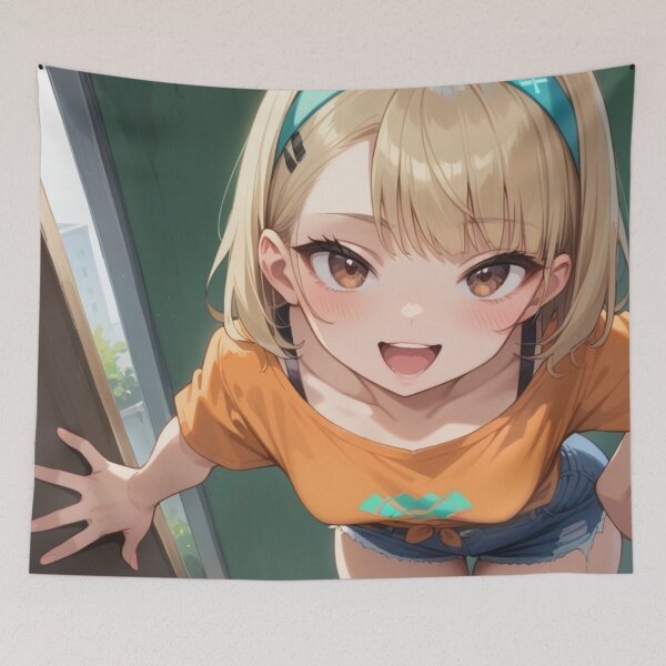 Item preview, Super cute blonde anime woman designed and sold by AdultAnime.