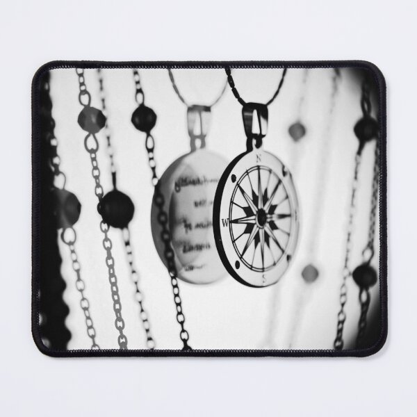 Item preview, Compass Necklace Black and White Photograph designed and sold by Kenziewenze.