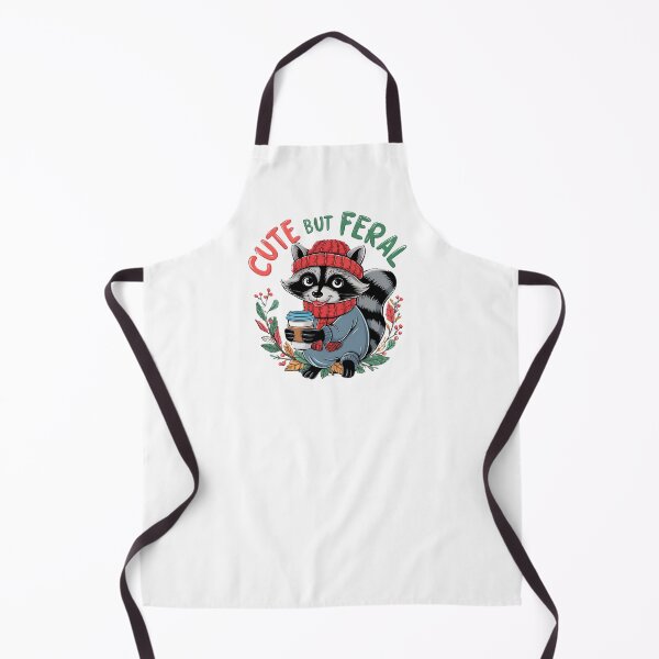 Item preview, Raccoon Cute But Feral Raccoon Funny Loves Coffee designed and sold by ArtByKatti.