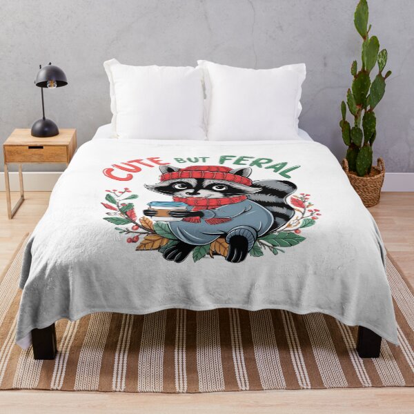 Item preview, Raccoon Cute But Feral Raccoon Funny Loves Coffee designed and sold by ArtByKatti.