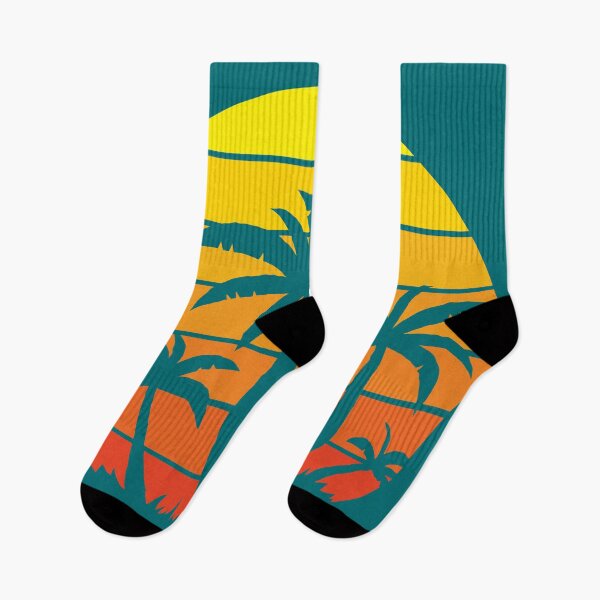 Item preview, Retro Vintage Sunset And Palm Trees designed and sold by fizzgig.