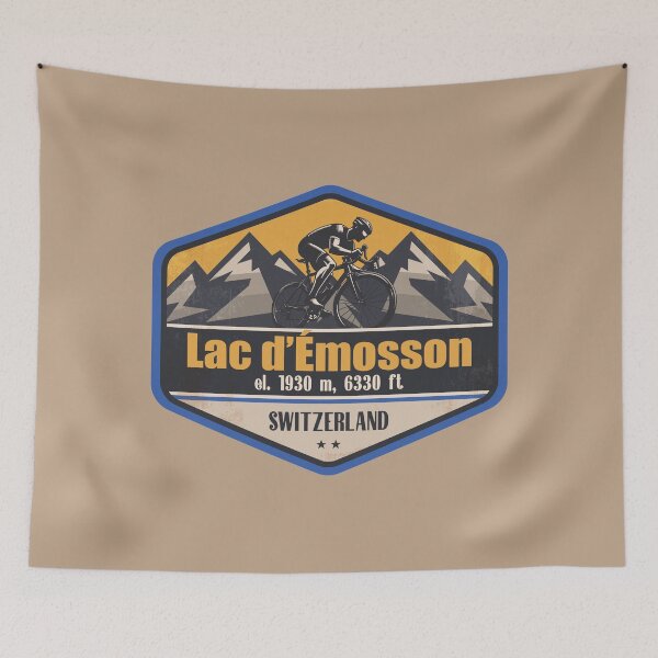 Item preview, Lac d'Émosson Switzerland Cycling Mountain Design designed and sold by CynthiaGraphics.
