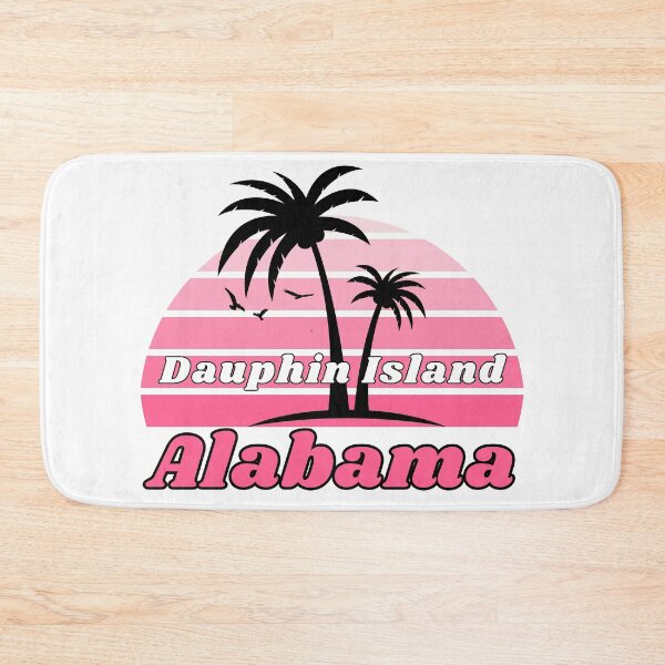 Item preview, Retro Cool Dauphin Island Beach Alabama Palm Tree at Sunset designed and sold by karmdaf.