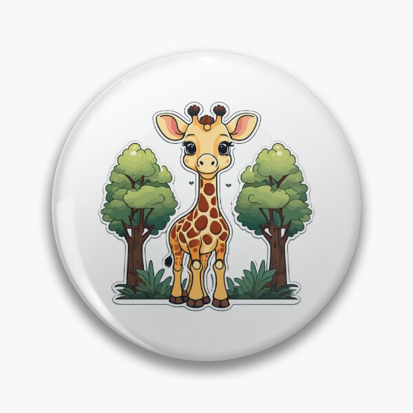 Item preview, A cute, cartoon giraffe standing in a forest.  designed and sold by HEMRO.