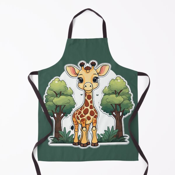 Item preview, A cute, cartoon giraffe standing in a forest. designed and sold by HEMRO.