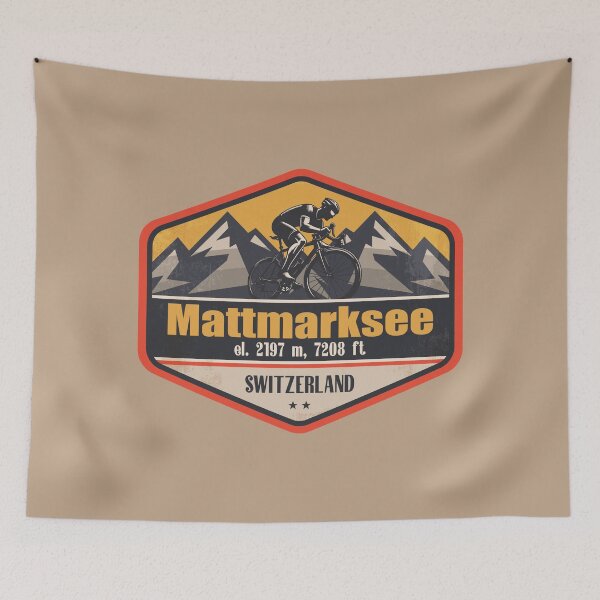 Item preview, Mattmarksee Switzerland Cycling Mountain Design designed and sold by CynthiaGraphics.
