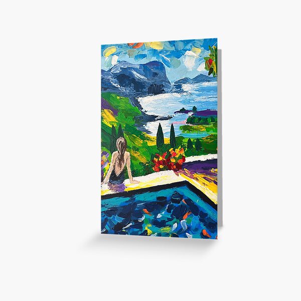 Item preview, Pool overlooking the sea  designed and sold by Pegah Navid.