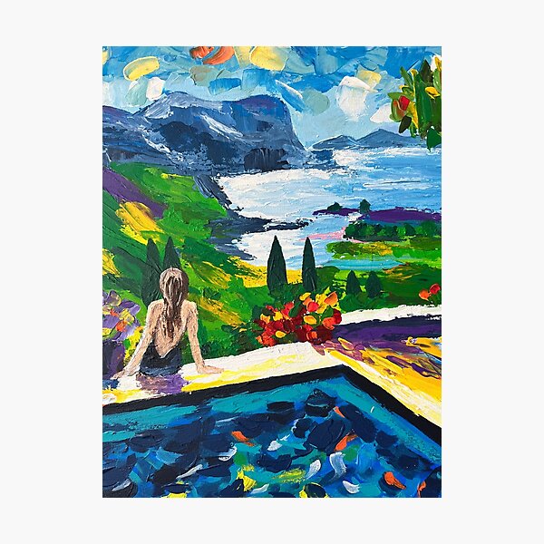 Item preview, Pool overlooking the sea  designed and sold by Pegah Navid.