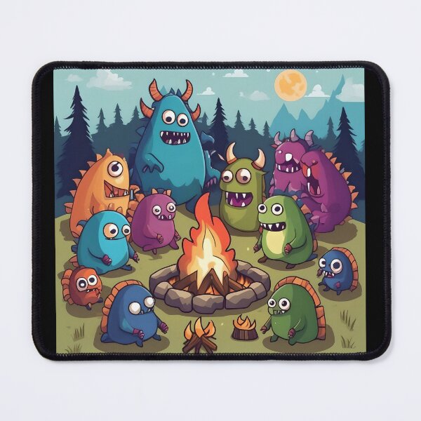 Item preview, Monstrous Gathering Around the Campfire designed and sold by Pandanime.