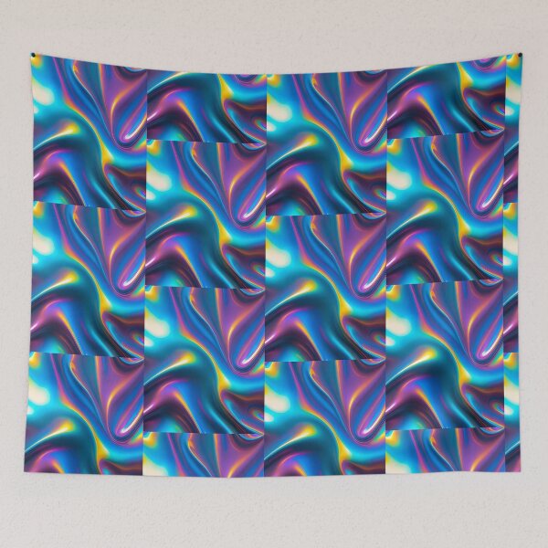 Item preview, Holographic luminous reflective foil texture slight ripple wave designed and sold by cheekylorns.