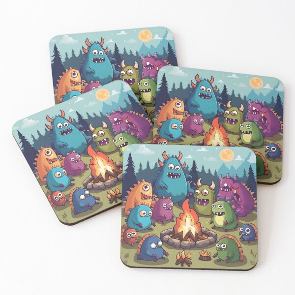 Item preview, Monstrous Gathering Around the Campfire designed and sold by Pandanime.