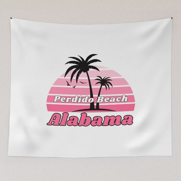 Item preview, Retro Cool Perdido Beach Alabama Palm Tree at Sunset designed and sold by karmdaf.