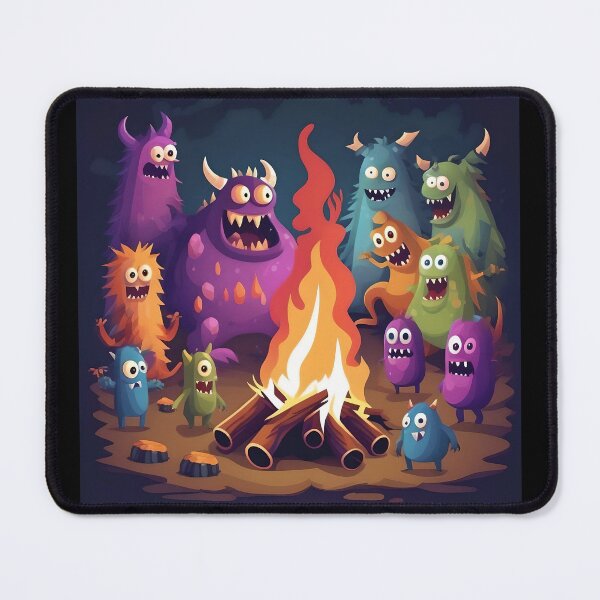 Item preview, Monstrous Gathering Around the Campfire designed and sold by Pandanime.
