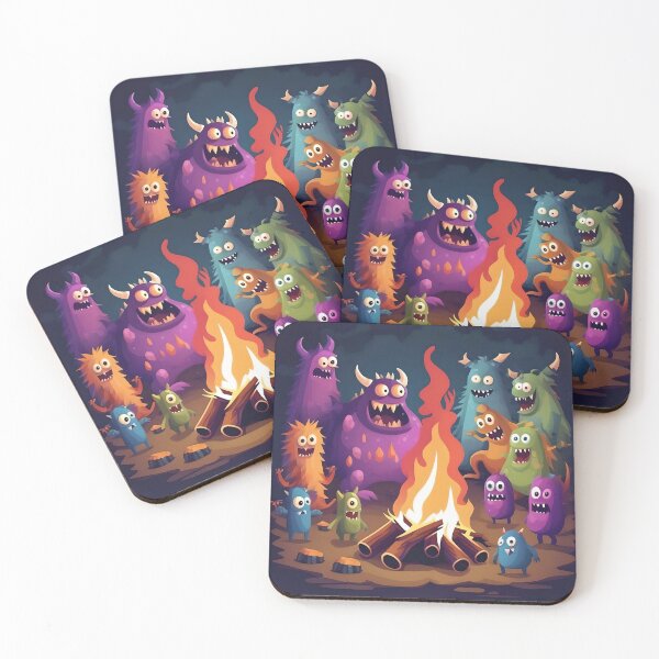 Item preview, Monstrous Gathering Around the Campfire designed and sold by Pandanime.