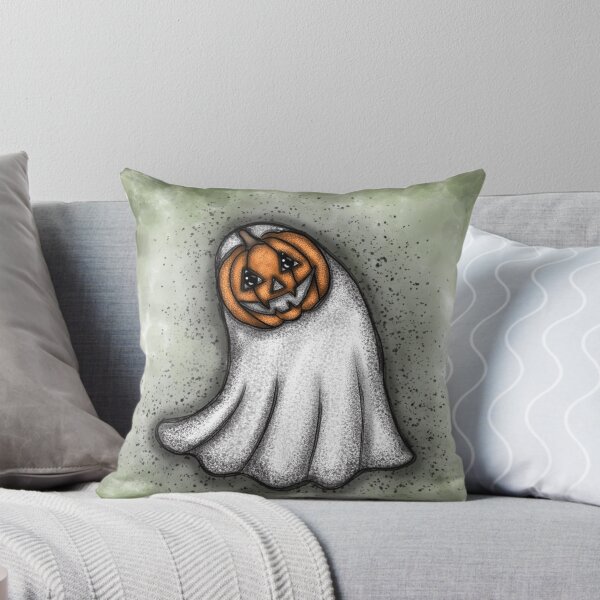Item preview, Ghost in pumpkin costume designed and sold by Aileen-Lights.