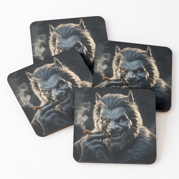 Artikelvorschau, Halloween Werwolf mit einer Zigarette, Halloween in der Nacht, Halloween Werwolf entworfen und verkauft von Expressions-Sel.