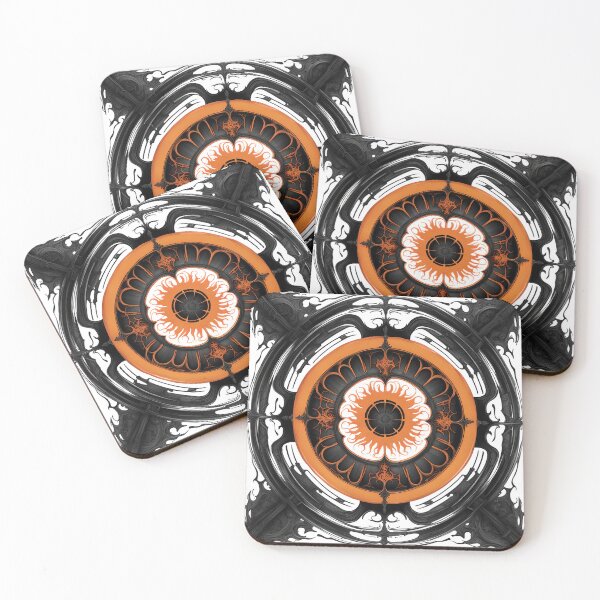 Artikelvorschau, Dunkles ätherisches Gothic-Mandala mit feurigem Kern entworfen und verkauft von MandalasShops.