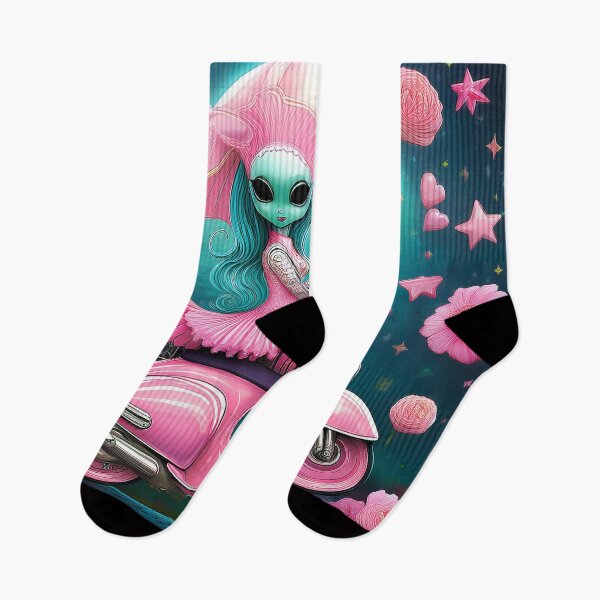 Item preview, Pink Alien on pink scooter designed and sold by sonjas.