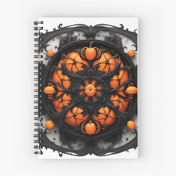 Item preview, Gothic Pumpkin and Autumn Leaves Mandala designed and sold by MandalasShops.