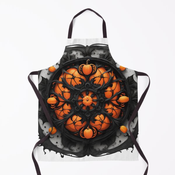 Item preview, Gothic Pumpkin and Autumn Leaves Mandala designed and sold by MandalasShops.