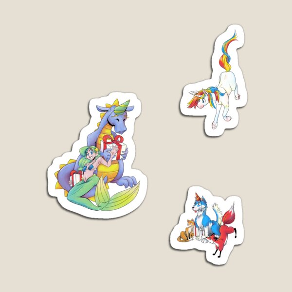 Rainbow Birthday Party Magnet
