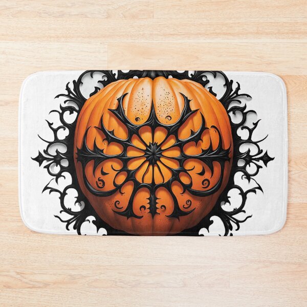 Item preview, Dark Halloween Mandala Pumpkin designed and sold by MandalasShops.