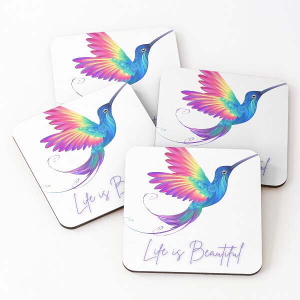 Item preview, Enjoy life. hummingbird. hummingbird open wings. life is beatiful. designed and sold by Lunarmenta.